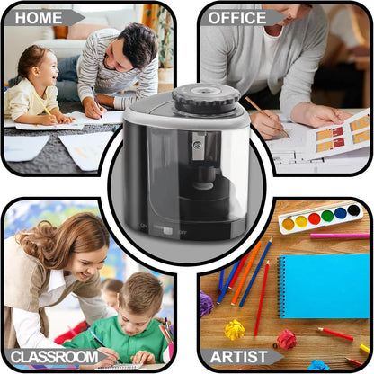 Electric Sharpener Desktop Automatic Pencil Sharpener Suitable To Pencils (6-8mm) for Students School Office Stationery Desktop