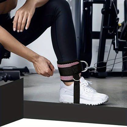 1PC Padded Ankle Straps Ankle Straps for Cable Machines Double D-Ring Fitness Ankle Cuffs for Gym Workouts Rebate Leg Extensions