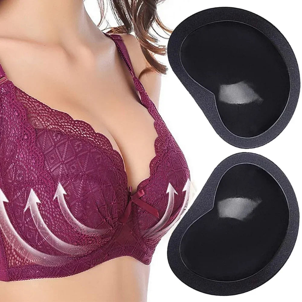 Chest Push Up Sticky Bra Thicker Sponge Bra Pads Breast Lift Up Enhancer Silicone Removeable Inserts Swimsuit Invisible Bra