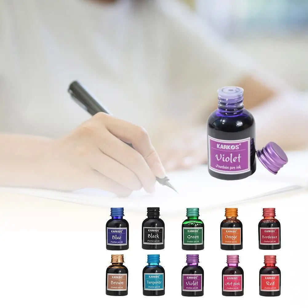 Pure Black Colorful Fountain Pen Ink Universal Refill Ink Stationery Office School Supplies Pens Pencils Writing Supplies