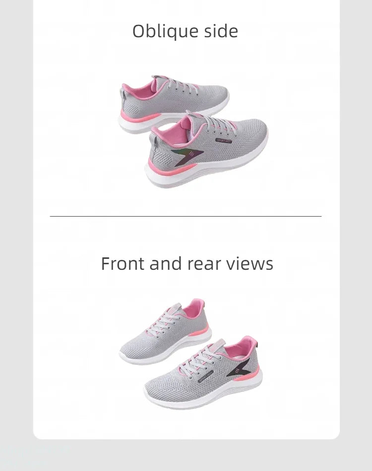 تتميز أحذية المشي النسائية بنعل ناعم ومقاوم للانزلاق مما يجعلها مثالية للعدائين الأنيقين. قابلة للتنفس ومريحة