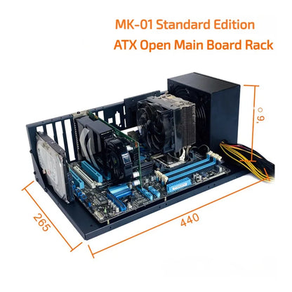 Computer Chassis Frame Accessories Easy to Use Durable Handmade with Parts Stable Motherboard Mine Rack Open Air Case Frame