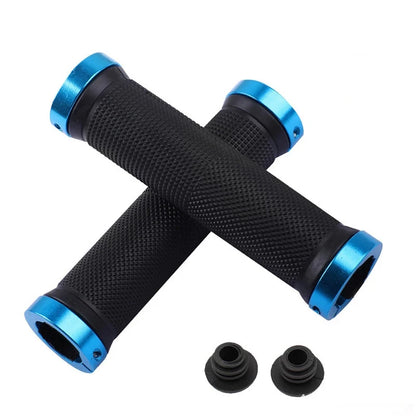 Bicycle Rubber Grips MTB Alloy Lock Bilateral Lock Handlebar Grips Anti Slip Cycling Handlebar Sleeve BMX Bicycle Accessories