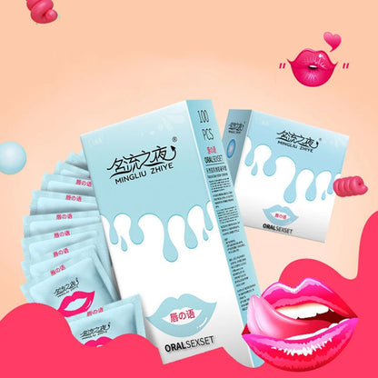 PERSONAGE 100pcs Natural Latex Condom NO OIL Fruity Taste Oral Condom Ultra Thin Smooth Penis Sleeve Safer Contraception for Men