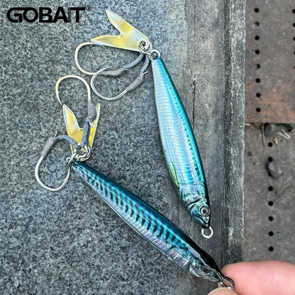 Metal Jig Bait 20g 30g 40g Spinner Sinking 3D Eye Color Laser Spinning Gear Luring Cast Fishing Tackle Blade Hook Pesca VIB Lure