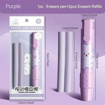Retractable Pushable Eraser Student Drawing Design Office Eraser No Crumbs Do Not Leave A Mark Creative Push Type