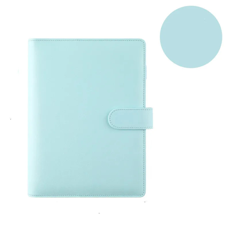 Macaroon Color A6/A5 PU Leather DIY Binder Notebook Cover Diary Agenda Planner Paper Cover School Stationery