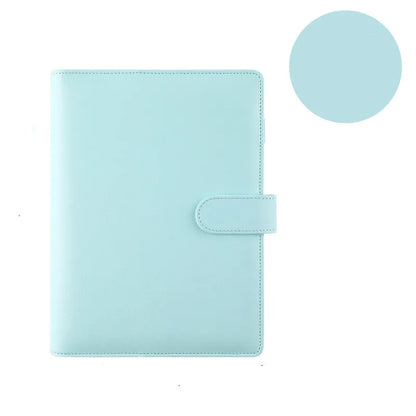 Macaroon Color A6/A5 PU Leather DIY Binder Notebook Cover Diary Agenda Planner Paper Cover School Stationery