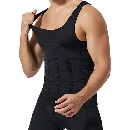 Men's Slimming Vest Body Shaper Chest Belly Compression Shirts Abdomen Waist Trimmer Shapewear Gym Fitness Tank Tops Workout