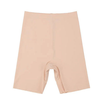 Flarixa Seamless High Waist Shorts Panties For Women Tummy Control Hip Lift Ice Silk Safety Pants Underwear Boyshorts Boxer