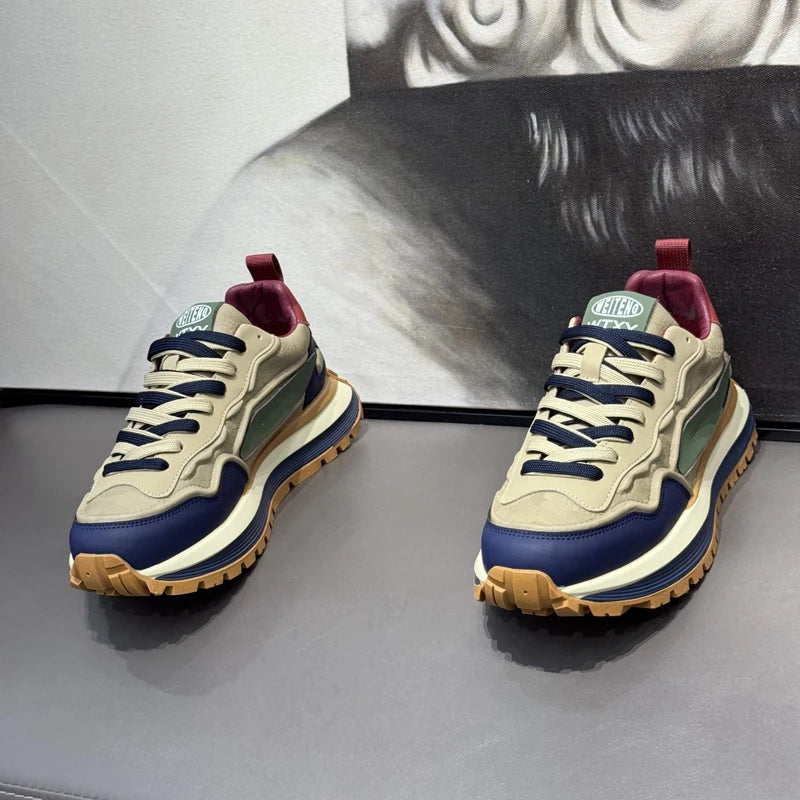 أحذية رياضية رجالية أحذية رياضية بنعل سميك أحذية رياضية كاجوال رياضية وترفيهية أحذية بدون كعب مقاومة للانزلاق