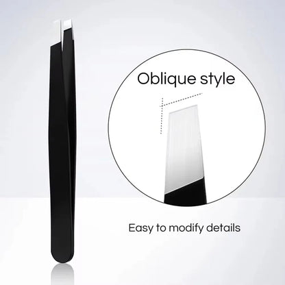 Stainless Steel Eyebrow Tweezers - Precision Hair Removal And Shaping Tool for Women and Men -  Durable And Comfortable Grip