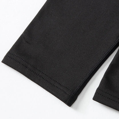 2/4 Pcs Autumn/Winter Men's Black Long sleeved Pants Underwear Set Youth Fitness Running Base Sports Shirt Casual Stretch Pants