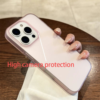 Soft Matte Candy Transparent Phone Case For iPhone 16 15 14 Pro Max Plus 13 12 11 XR XS XsMax 8 Shockproof Silicone Bumper Cover