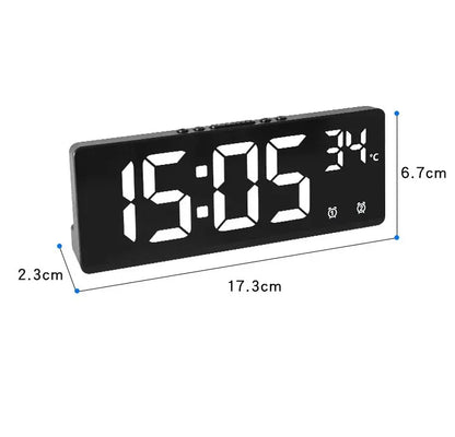 Digital Alarm Clock Travel Clock with Temperature Table Clock Large Display for Bedroom Office Kitchen Home Decoration