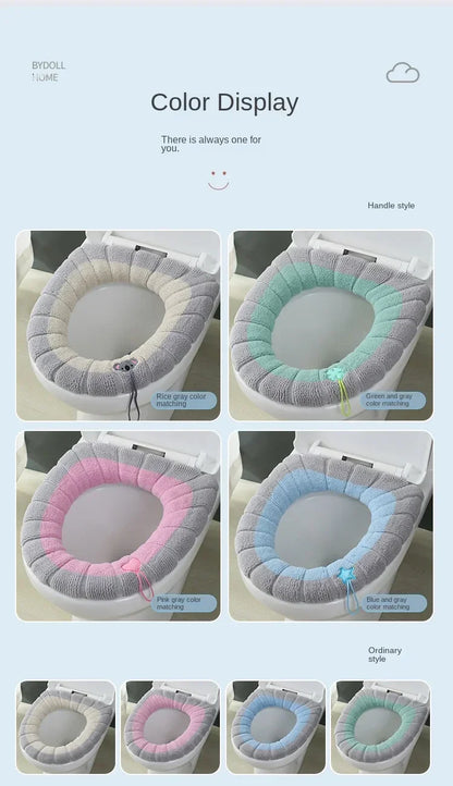 Winter toilet seat cushions bathroom toilet seat cushions handle thicker soft washers with toilet seat insulation accessories