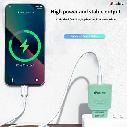 EU Plug 3 Ports USB Charger Charge For Mobile Phone Plug Charging Adapter Portable Wall Mobile Charger