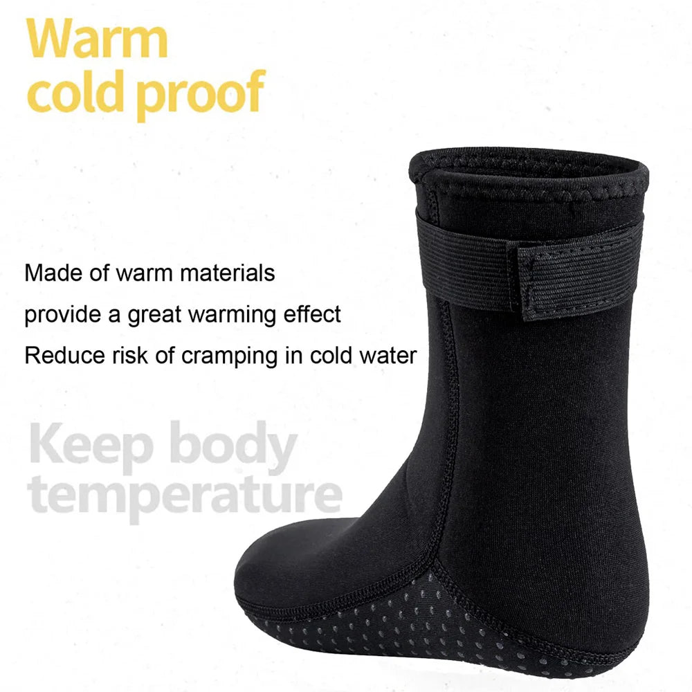 3mm Neoprene Diving Socks Wetsuit Shoes Non-slip Adult Warm Patchwork Elasticity Diving Surfing Boots for Swimming Snorkeling