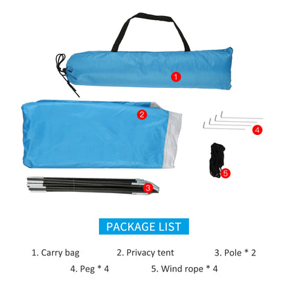 Portable Beach Shower Toilet Changing Tent Sun Rain Shelter Privacy Shelter Tent with Window for Outdoor Camping Bathroom