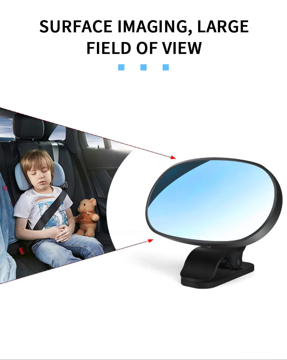 Interior Car Baby Mirror Rear Seat Baby Kids Monitor Mirrors For Safety Auto Windshield Suction Cup Sun Visor Plate Clip Mirror