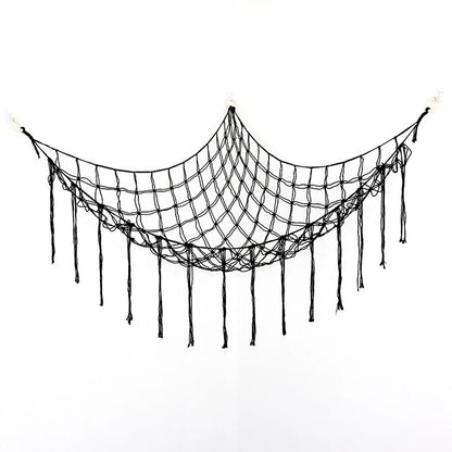 Large-capacity plush animal hammock net weaving Bohemian home decoration corner toy storage organizer plush toy hanging net