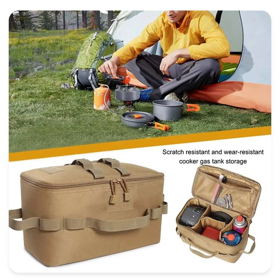 Outdoor Camping Gas Tank Storage Bag Large Capacity Ground Nail Tool Bag GasCanister Picnic Cookware Utensils Kit Bag