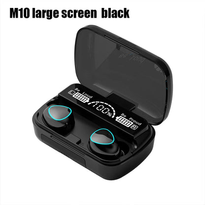 M10 TWS Bluetooth Headphones 2500mAh Charging Box Wireless Earphones With Microphone 9D Stereo Sports Waterproof Earbuds Headset