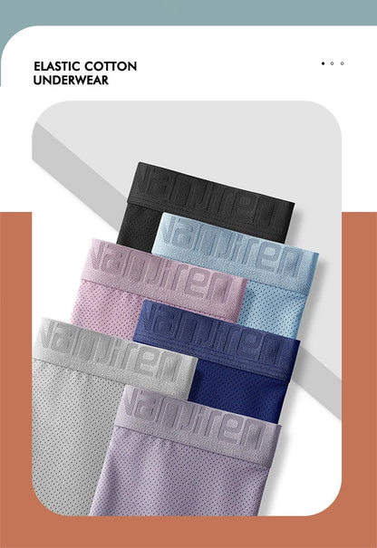 Men Panties Male Underpants Man Pack Shorts Boxers Underwear Slip Homme Calzoncillos Bamboo Hole U Convex Pouch Large Size 6XL