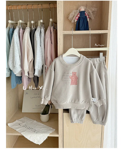 Kids Clothes Sets 2025 Autumn Winter Sport Suits for Boys Cartoon Sweatshirts+pants Tracksuits for Girls Toddler Outfits Sets