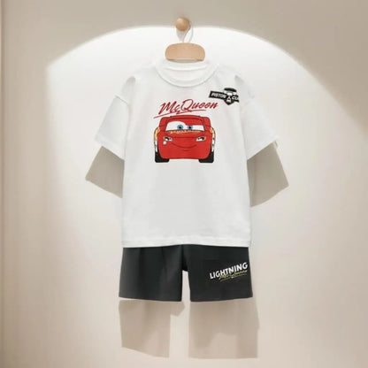 Kids Sports Outfits Boy Girl Casual Playwear Toddler Summer Clothes Cartoon Children Clothes Set Character Two-piece Set