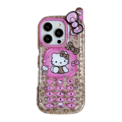 Korean Cute 3D Mobile Phone Cover For iPhone 16 Pro 15 14 Pro Max 15 Promax Case Kawaii Hello Kitty Cartoon Shockproof Cases