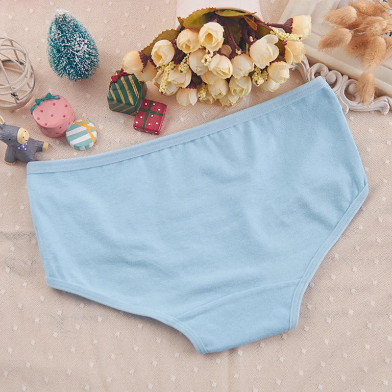 7Pcs/Lot Women Panties Cotton Underwear Breathable Soft Sexy Lingerie Female Briefs Girls Cute Solid Color Underpants Plus Size