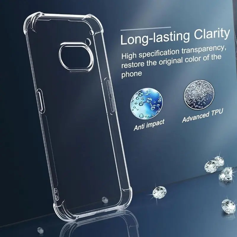 Transparent TPU Case for Nothing Phone 2a Plus Nothing Phone 3A Pro Protective Cover Four Corners Shockproof Bumper Coque Fundas