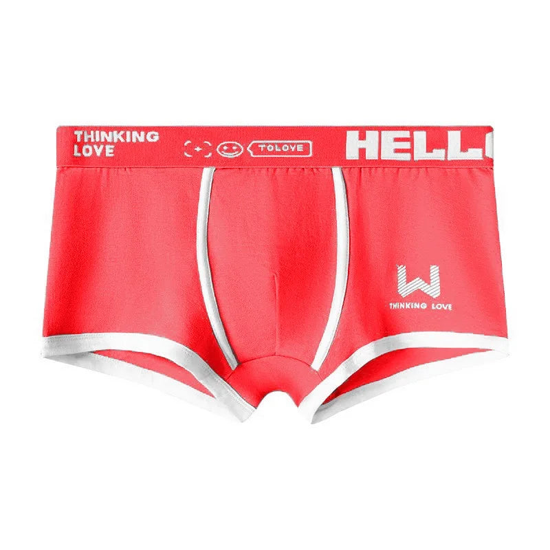 1Pcs Men Cotton Boxer Shorts Panties Underwear3 Colors L XL 2XL 3XL Soft Letter Belt Breathable Soft Fashion Sports