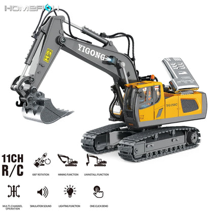 Excavator RC Car Toys Remote Control Car Toys For Boys Radio Control Excavator Dump Truck Bulldozer Electric Car Kids Toys Gift