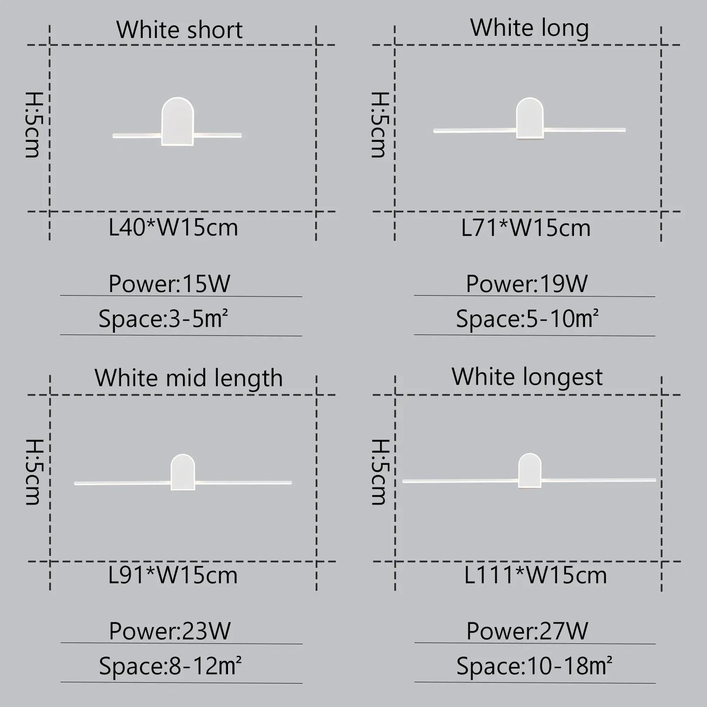 Bathroom Mirror Front Light Modern Led Wall Light Black&White Luminaires Sconce Wall Lamp L70 90 110cm Bathroom Lamp