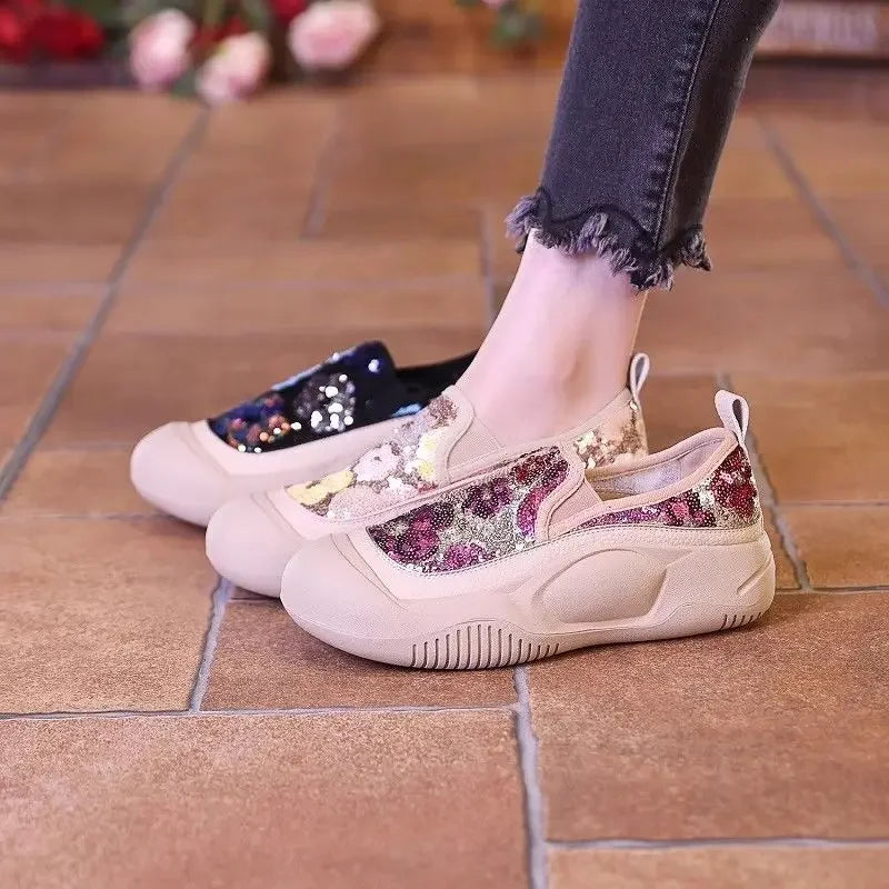 Shoes for Women Spring Autumn High on Platform Comfortable Fashion 2024 Woman Footwear New In Light Offer Daily Routine Casual A