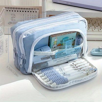 Multi Layer Pencil Case Large Capacity Kawaii  Pen Box Cute Pen Holder Pouch for Students Back to School Stationery Supplies