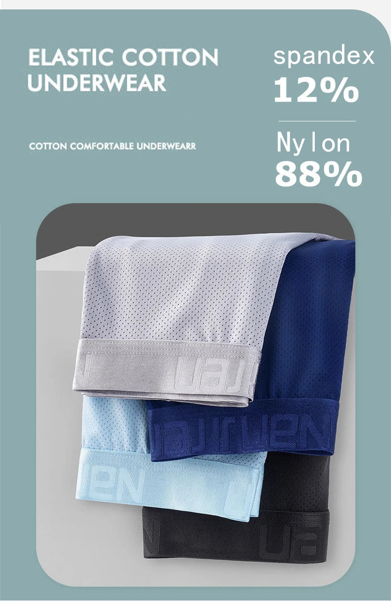 Men Panties Male Underpants Man Pack Shorts Boxers Underwear Slip Homme Calzoncillos Bamboo Hole U Convex Pouch Large Size 6XL