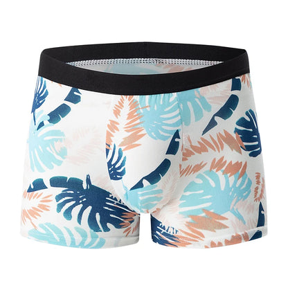 10-piece men's random fashion printed underwear Europe and large size sexy men comfortable wild boyshort elastic waist pants.