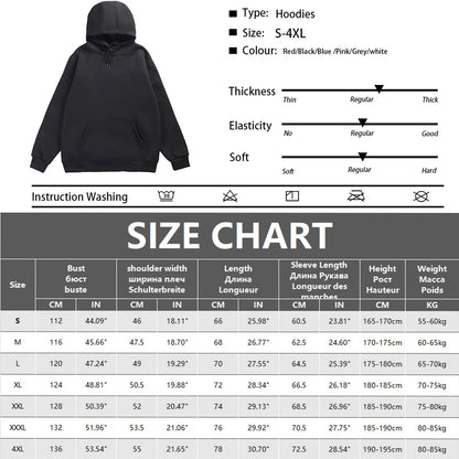Men's Hoodies Pullover Spring Autumn Casual Hoodie Sweatshirts Solid Color Hoodies Oversize Black Sweatshirt Male Top