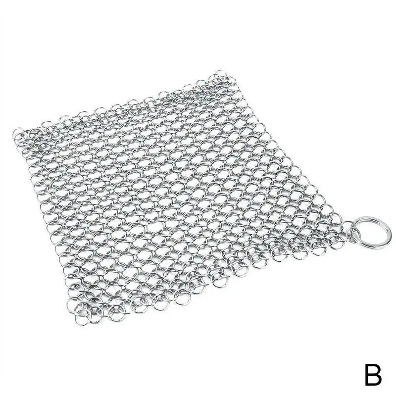 Kitchen Cleaning Ring Stainless Steel Cleaner Chainmail Scrubber Brush Pan Net Home Cookware Reusable Washing Net Cleaning Tool