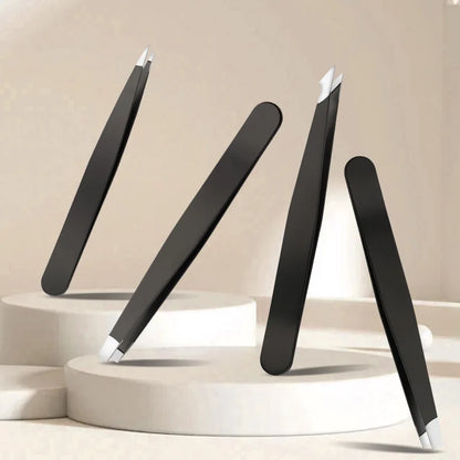 Ouriner Eyebrow Tweezer Colorful Hair Beauty Fine Hairs Puller Stainless Steel Slanted Eye Brow Clips Removal Makeup Tools