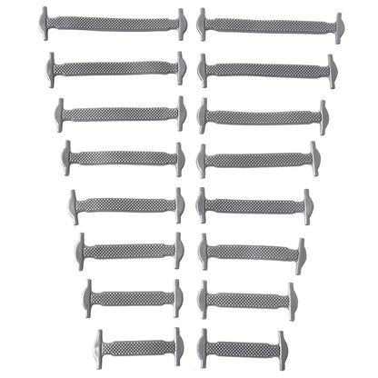 16pcs/lot Silicone Shoelaces No Tie Shoelaces 12 colors Elastic Lace Shoelace Creative Lazy Silicone Laces Rubber Lace