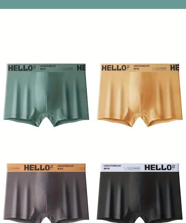 10Pcs/Men's Underwear  Underwear High Stretch Boxer Shorts Breathable Soft Men's Shorts Comfortable Size L-4XL