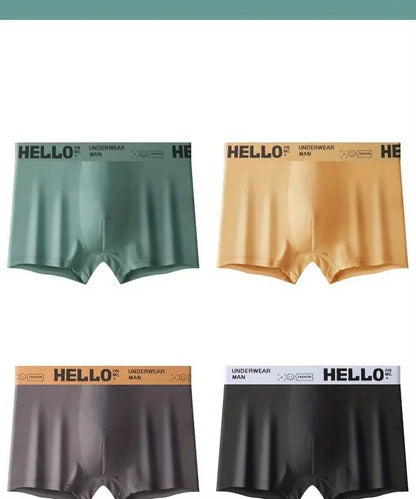 10Pcs/Men's Underwear  Underwear High Stretch Boxer Shorts Breathable Soft Men's Shorts Comfortable Size L-4XL