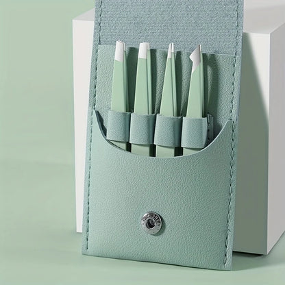 Eyebrow Tweezer Colorful Hair Beauty Fine Hairs Puller Stainless Steel Slanted Eye Brow Clips Removal Makeup Tools