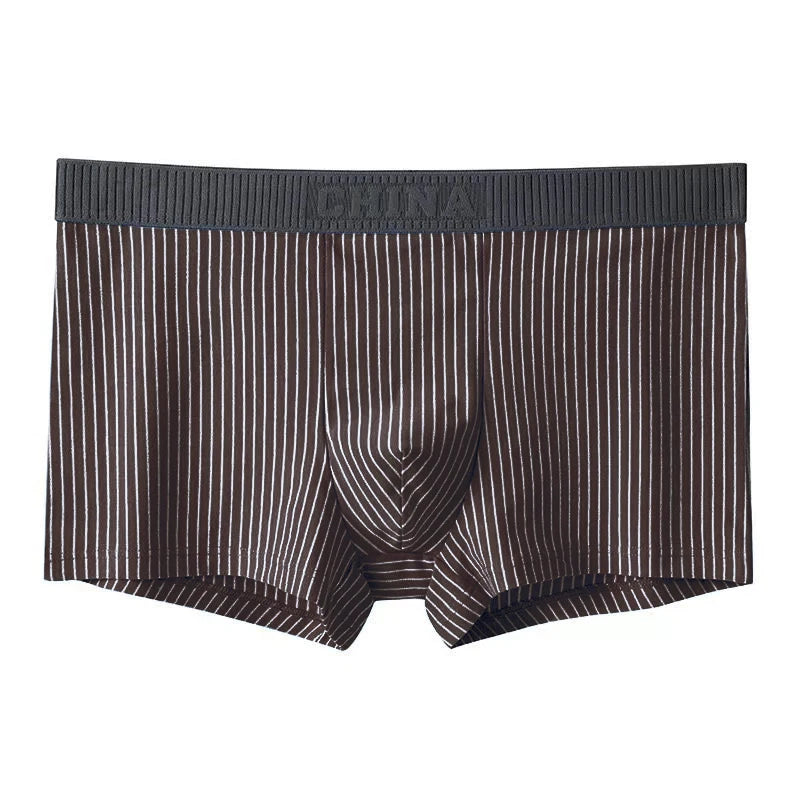 1Pcs Boxer Shorts Men's Underwear Sexy Panties Cotton Striped Man Underpants Male Boxers Homme U Convex Lingerie Free Shipping