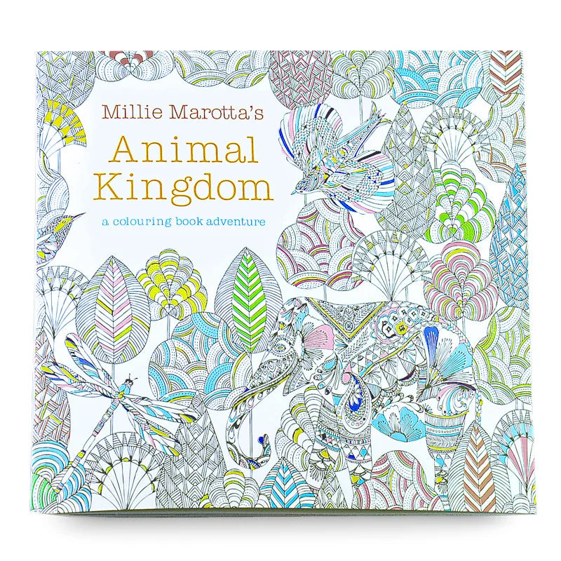 3 Pcs/Set Secret Garden + Enchanted Forest + Animal Kingdom Coloring Book Children Drawing Coloring Books English Edition