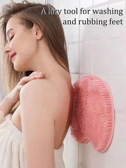 Bathroom Shower Anti Slip Mat, Circular Massage Foot Mat, Back Suction Cup, Foot Scrubber, Back Scrubber, Anti Fall Device